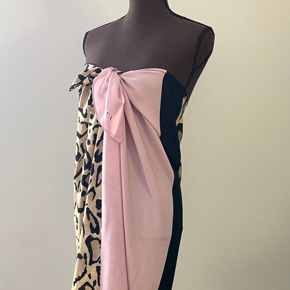 New Gucci Oversize Shawl Animal Print Pink Silk Wrap Scarf - Picture 5 of 16